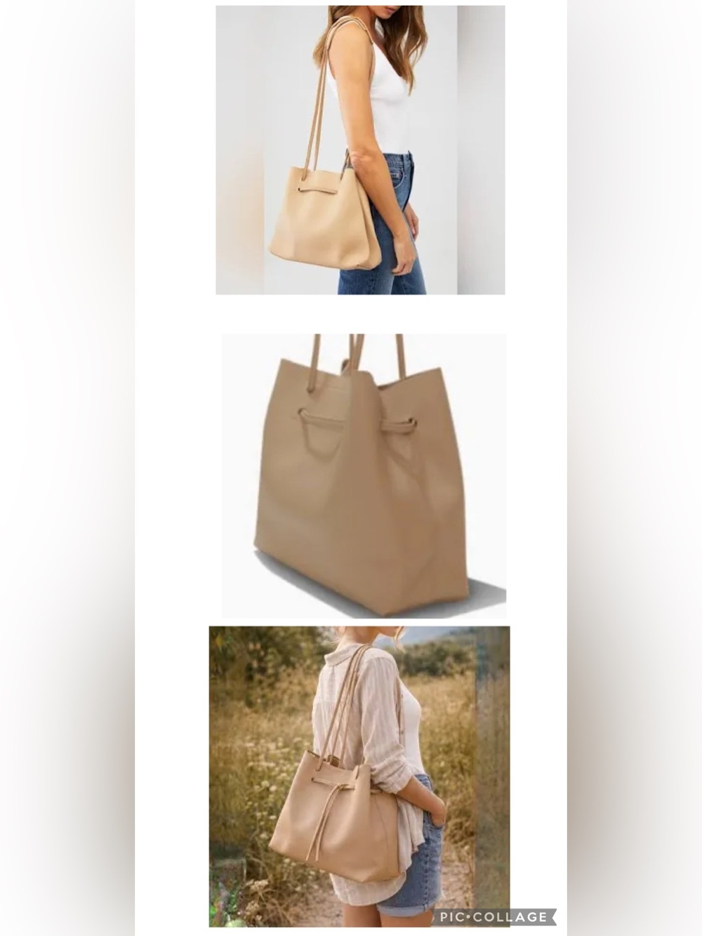 8 OTHER REASONS Tan Faux Leather Tote Bag - Picture 6 of 6